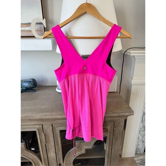 Lululemon Hustle & Bustle Tank Heathered Raspberry Glo Light Size 6 - Picture 5 of 10